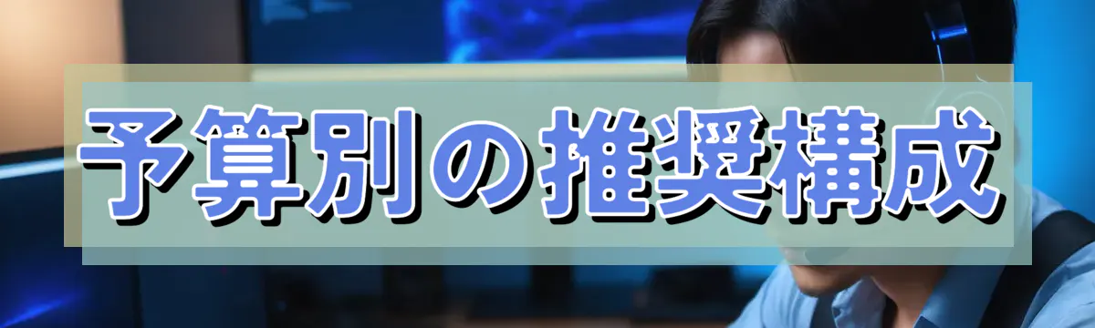 予算別の推奨構成