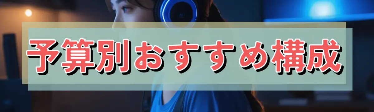 予算別おすすめ構成