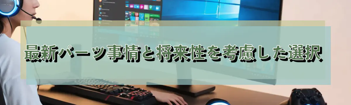 最新パーツ事情と将来性を考慮した選択