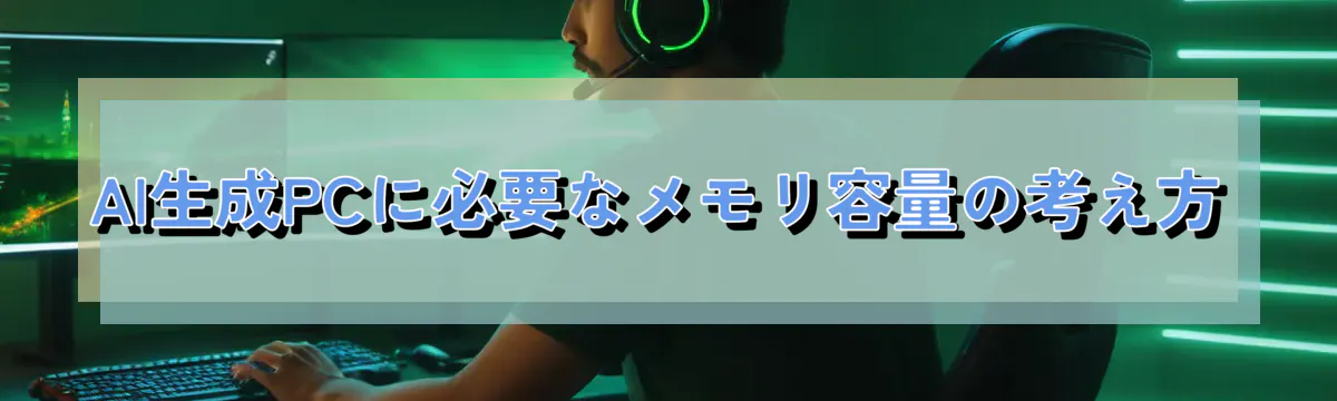 AI生成PCに必要なメモリ容量の考え方