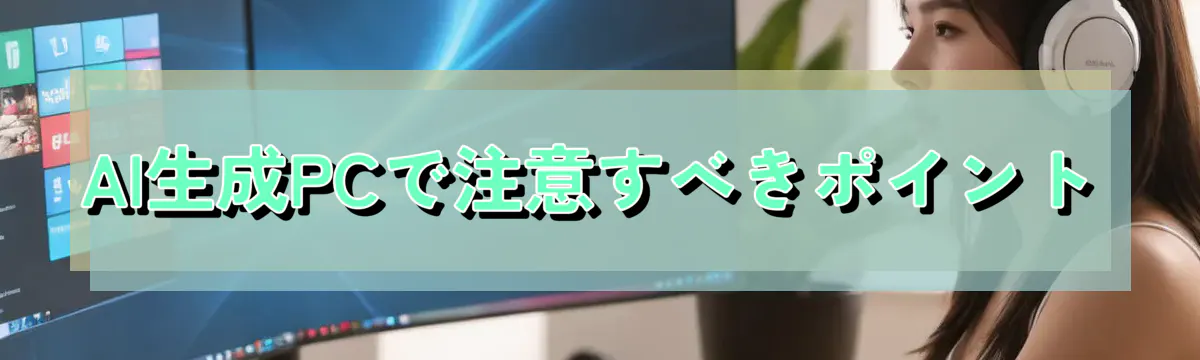AI生成PCで注意すべきポイント