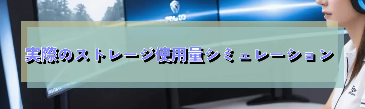 実際のストレージ使用量シミュレーション