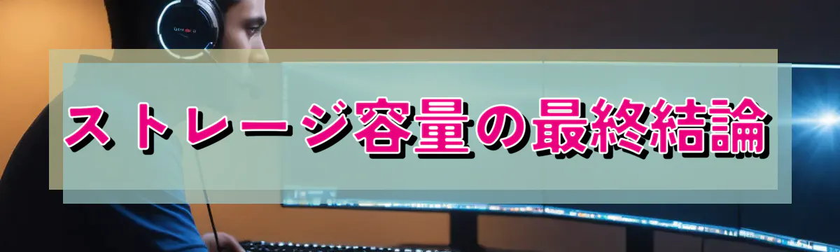 ストレージ容量の最終結論