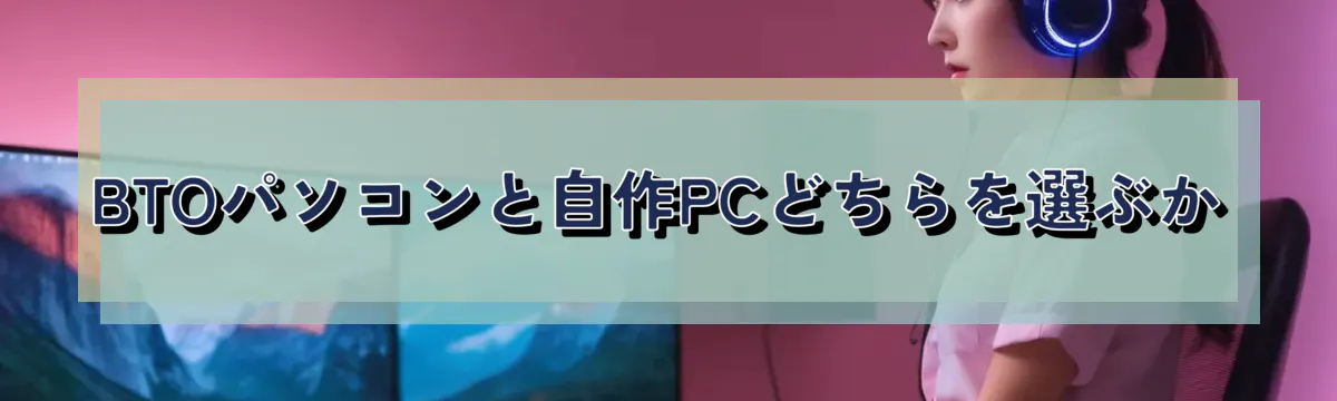 BTOパソコンと自作PCどちらを選ぶか