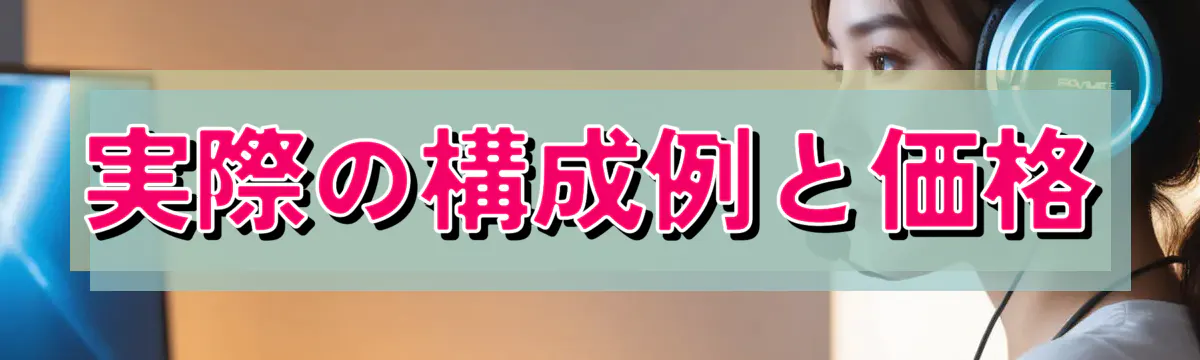 実際の構成例と価格