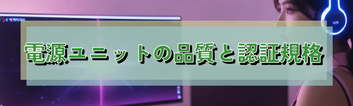 電源ユニットの品質と認証規格
