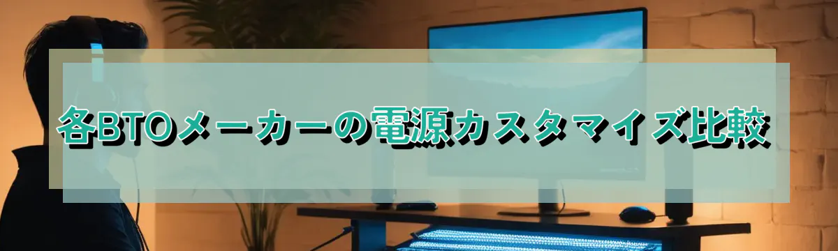 各BTOメーカーの電源カスタマイズ比較