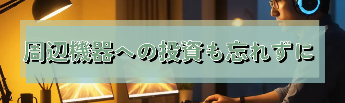 周辺機器への投資も忘れずに
