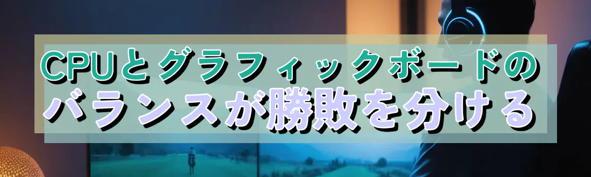 CPUとグラフィックボードのバランスが勝敗を分ける