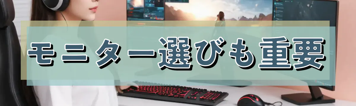 モニター選びも重要
