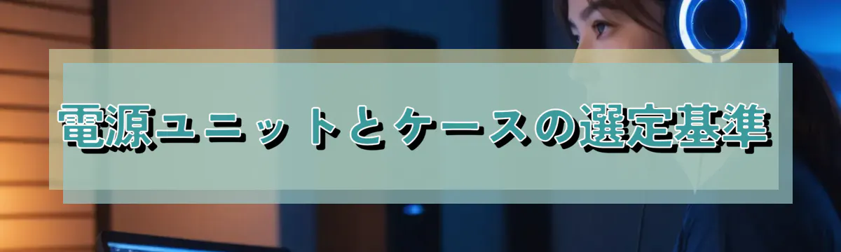 電源ユニットとケースの選定基準