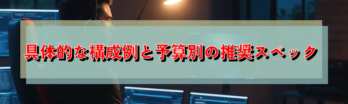 具体的な構成例と予算別の推奨スペック