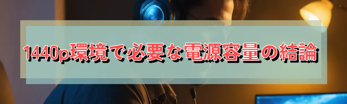 1440p環境で必要な電源容量の結論