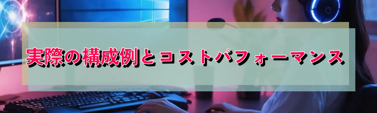 実際の構成例とコストパフォーマンス