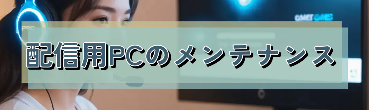 配信用PCのメンテナンス