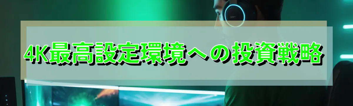 4K最高設定環境への投資戦略