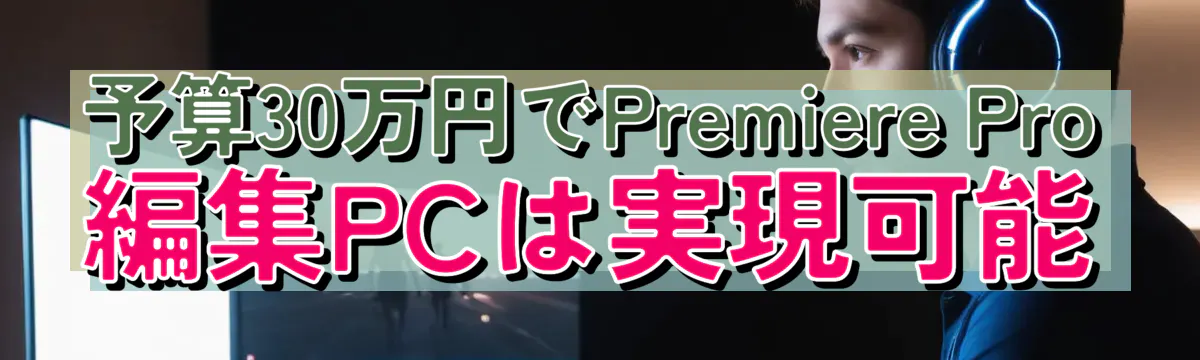 予算30万円でPremiere Pro編集PCは実現可能