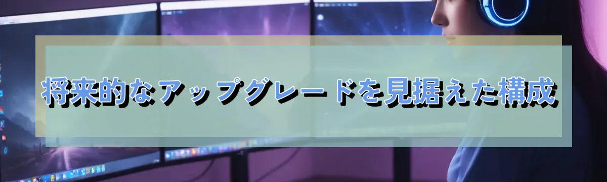 将来的なアップグレードを見据えた構成