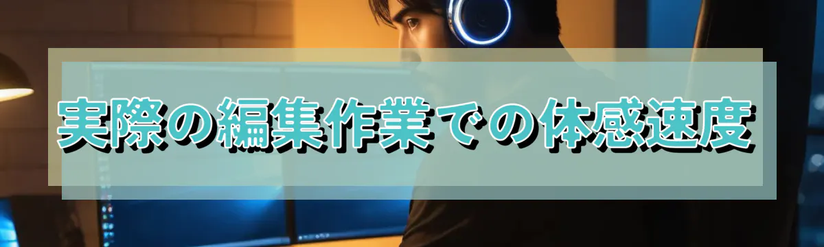 実際の編集作業での体感速度