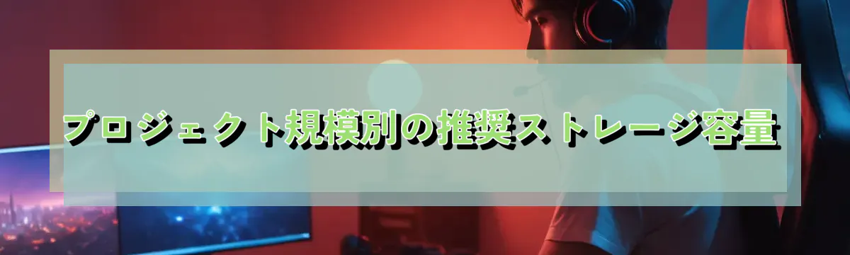 プロジェクト規模別の推奨ストレージ容量