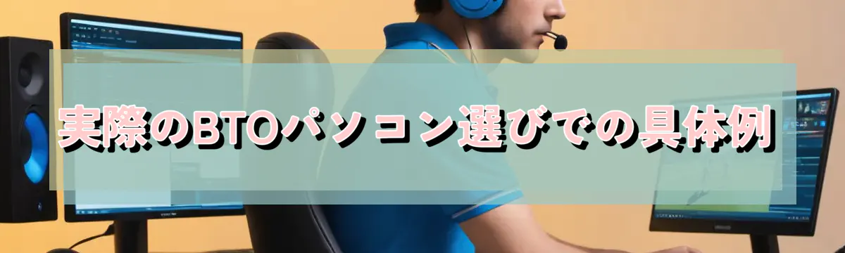 実際のBTOパソコン選びでの具体例