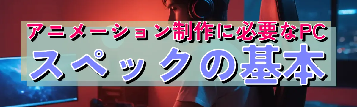 アニメーション制作に必要なPCスペックの基本