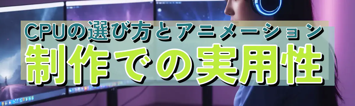 CPUの選び方とアニメーション制作での実用性