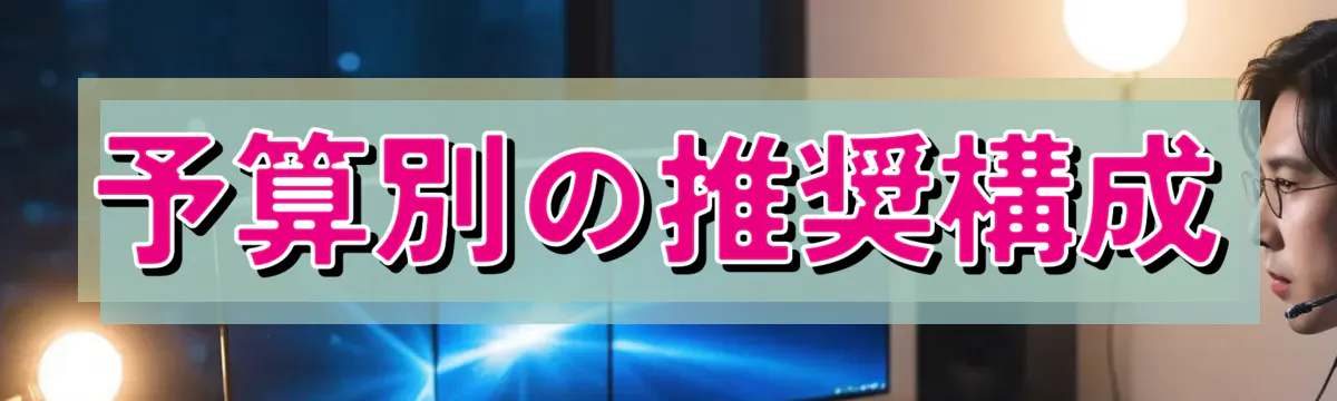 予算別の推奨構成