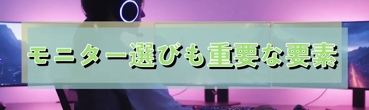 モニター選びも重要な要素