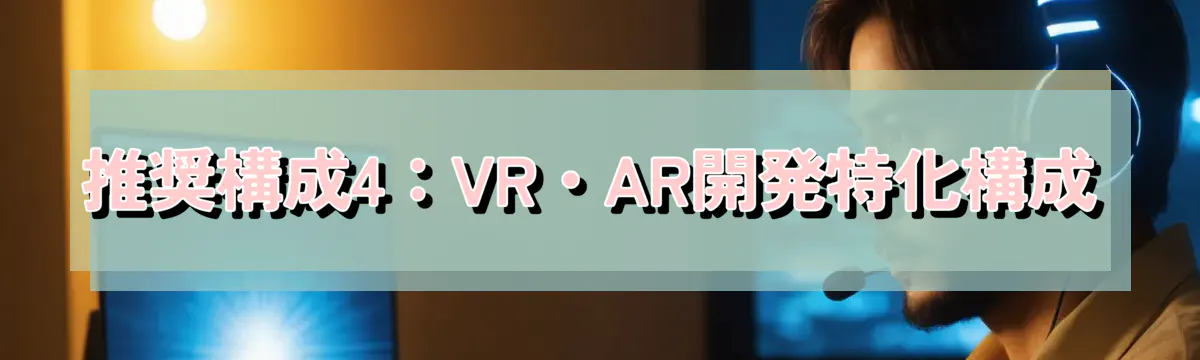 推奨構成4：VR・AR開発特化構成