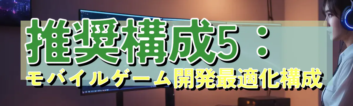 推奨構成5：モバイルゲーム開発最適化構成