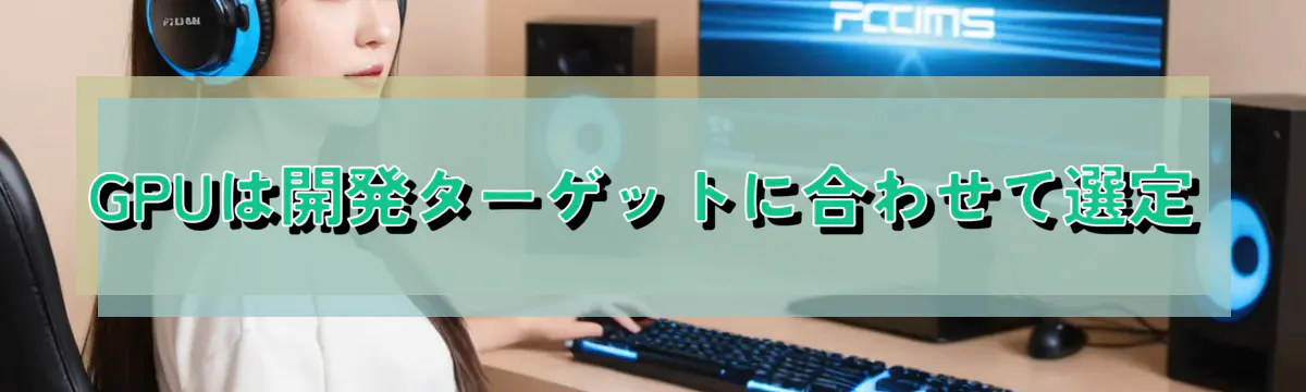 GPUは開発ターゲットに合わせて選定