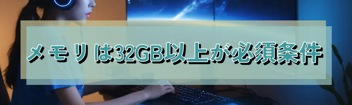 メモリは32GB以上が必須条件