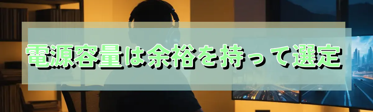 電源容量は余裕を持って選定