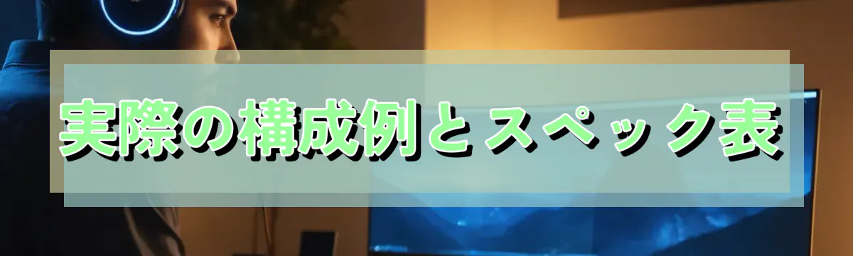 実際の構成例とスペック表