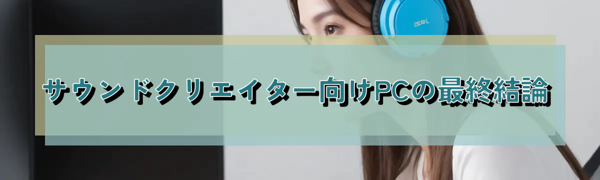 サウンドクリエイター向けPCの最終結論