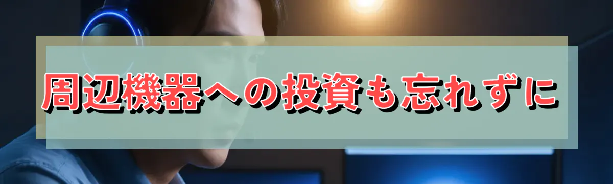 周辺機器への投資も忘れずに