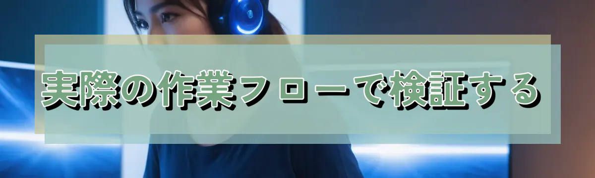 実際の作業フローで検証する