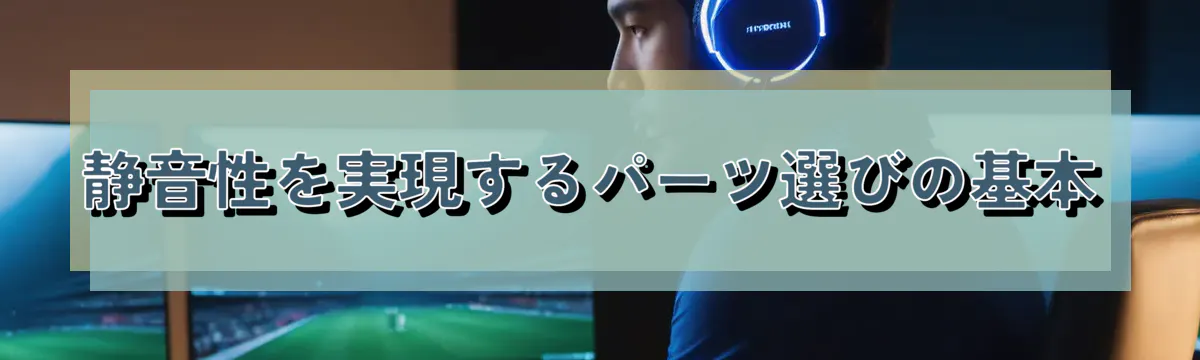 静音性を実現するパーツ選びの基本