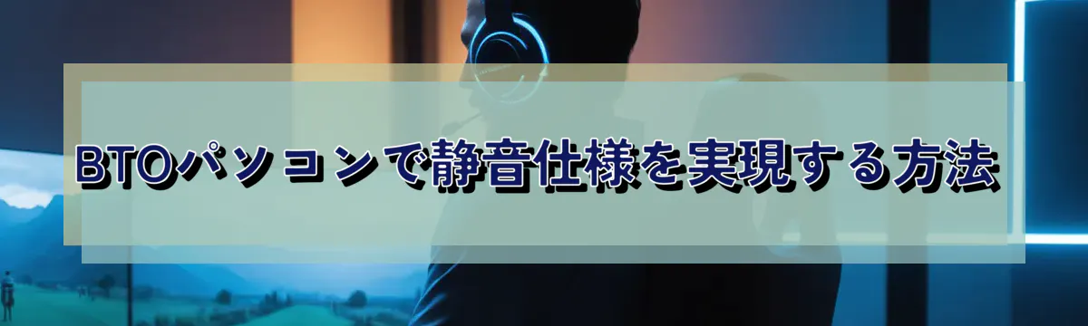 BTOパソコンで静音仕様を実現する方法