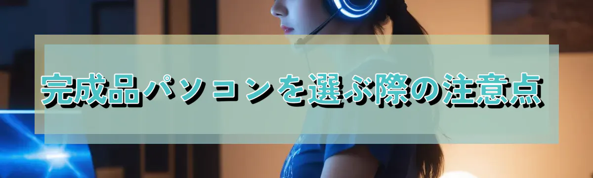 完成品パソコンを選ぶ際の注意点