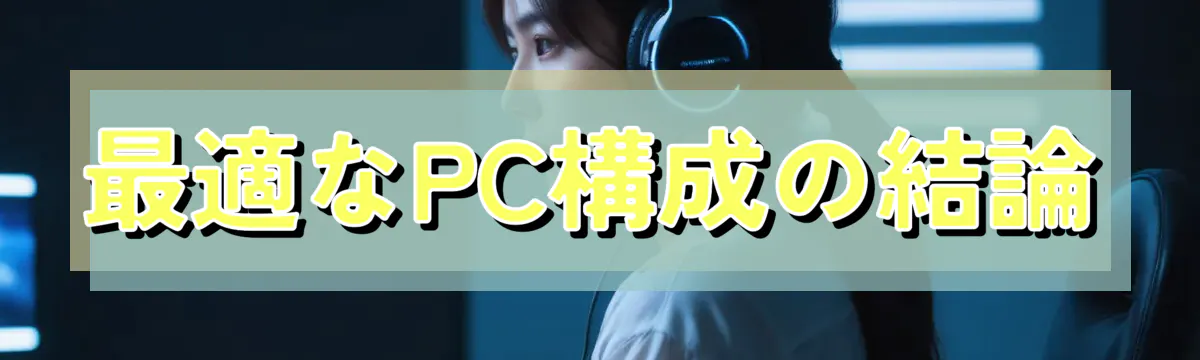 最適なPC構成の結論