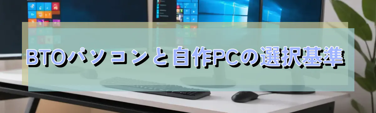 BTOパソコンと自作PCの選択基準