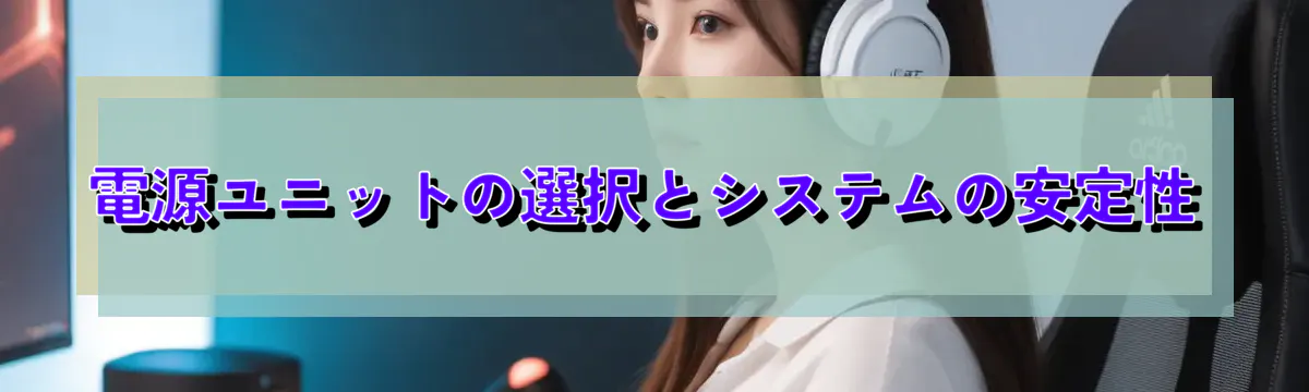 電源ユニットの選択とシステムの安定性