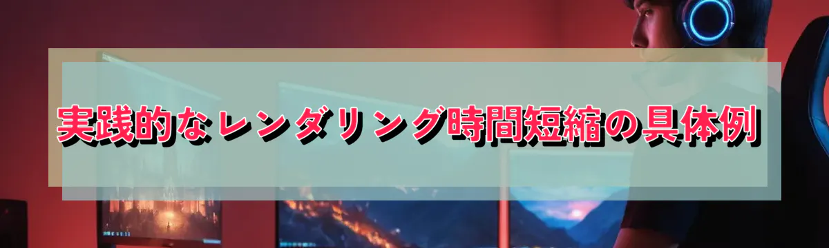 実践的なレンダリング時間短縮の具体例