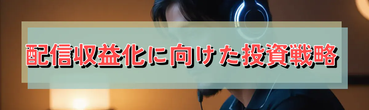 配信収益化に向けた投資戦略
