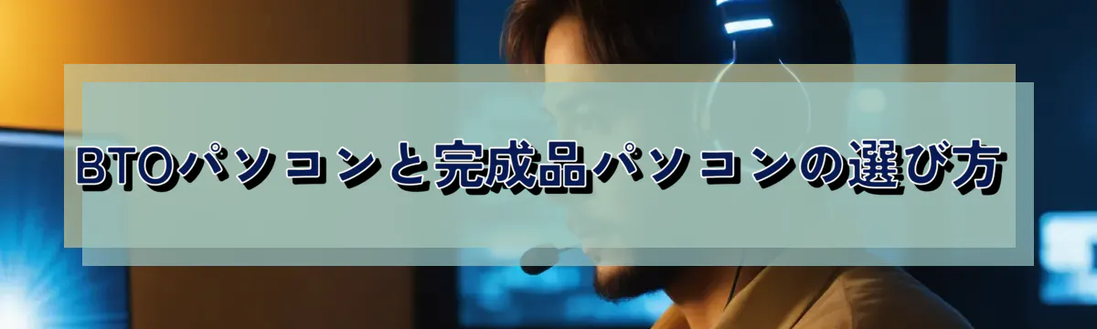 BTOパソコンと完成品パソコンの選び方