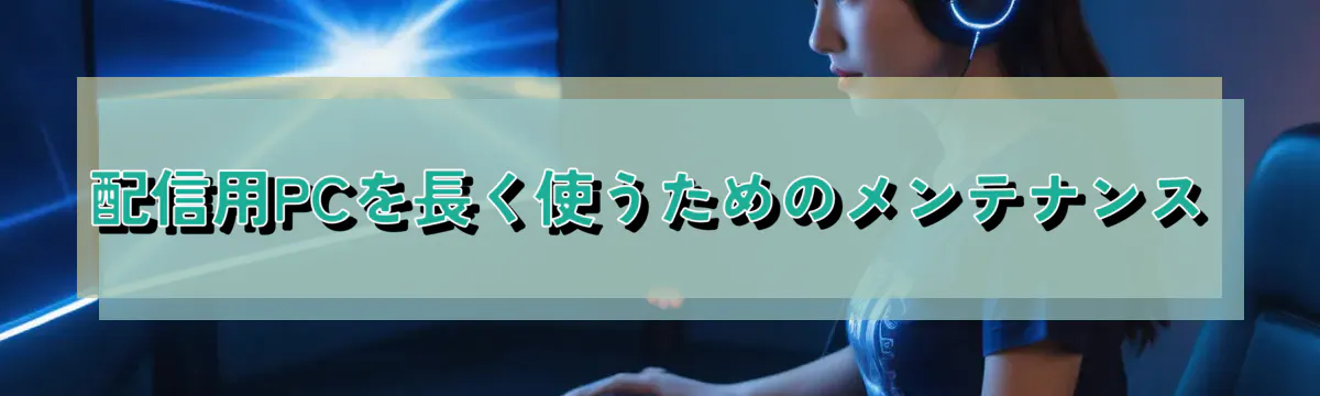 配信用PCを長く使うためのメンテナンス
