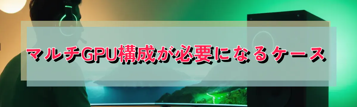 マルチGPU構成が必要になるケース