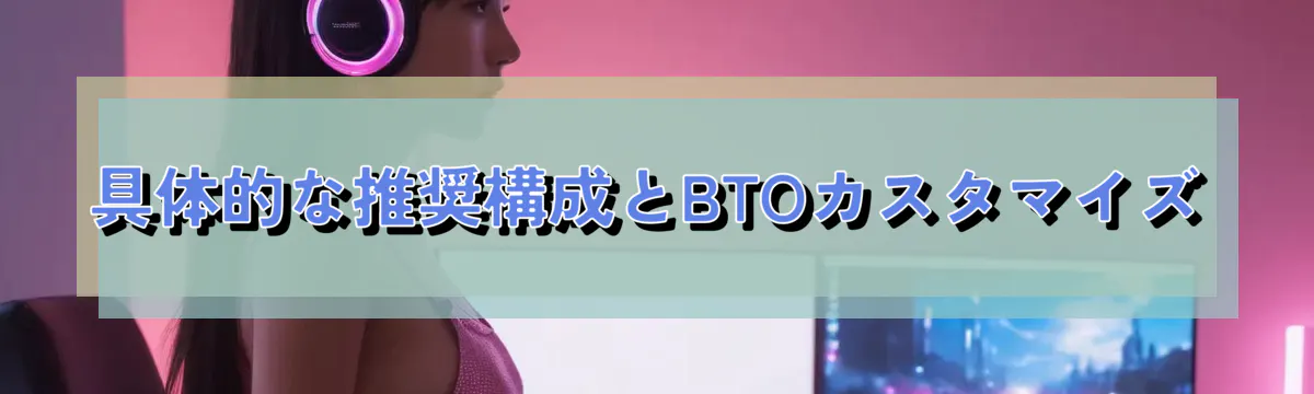 具体的な推奨構成とBTOカスタマイズ